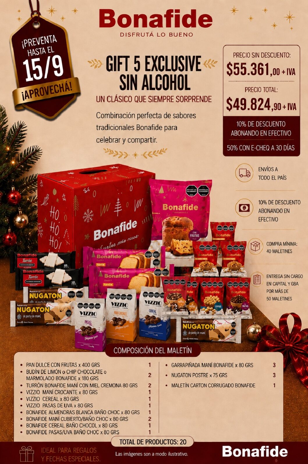 CAJA NAVIDEÑA BONAFIDE - GIFT 5 EXCLUSIVE SIN ALCOHOL