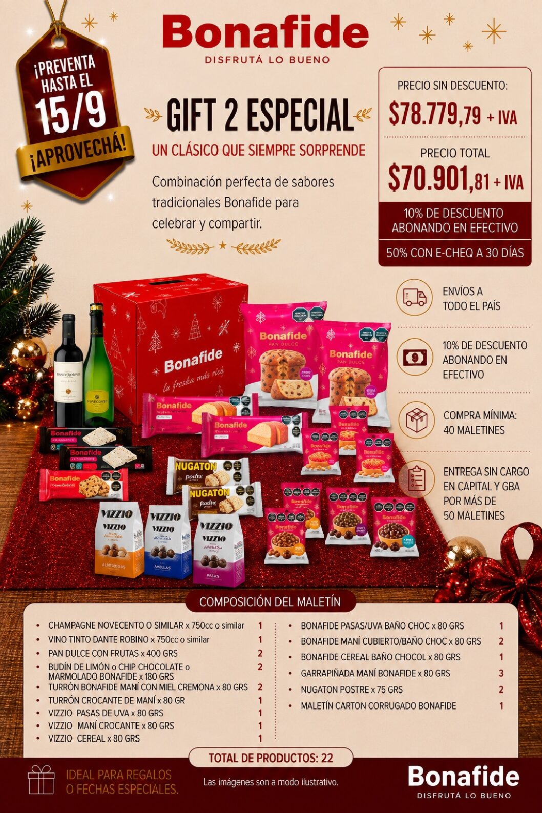 CAJA NAVIDEÑA BONAFIDE - GIFT 2 ESPECIAL